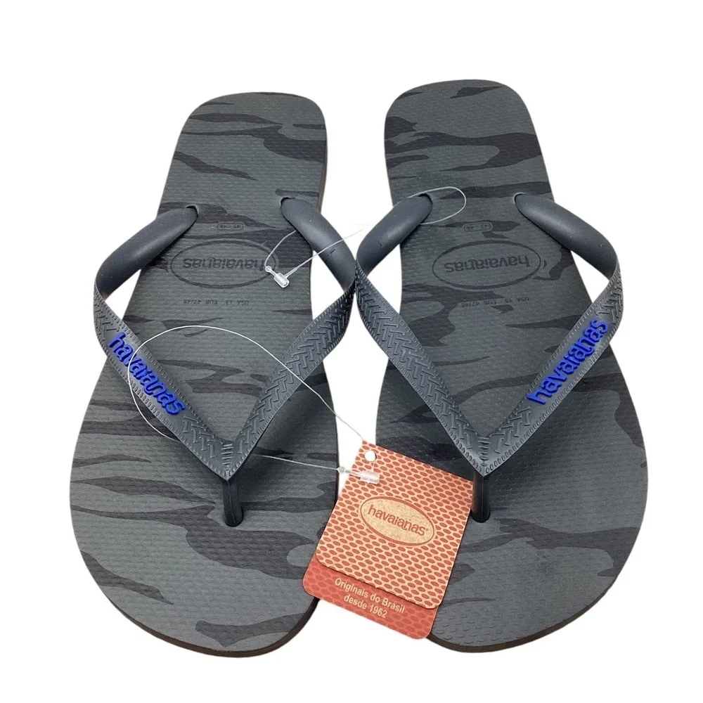 Havaianas Top Camo Mens Flip Flops Grey Camouflage Sandals USA 13 EUR 47/48
